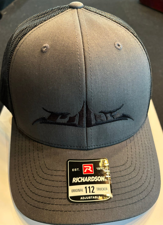 Hat (NEW) - Pillar Logo (Grey and Black w/ Black Stitch)